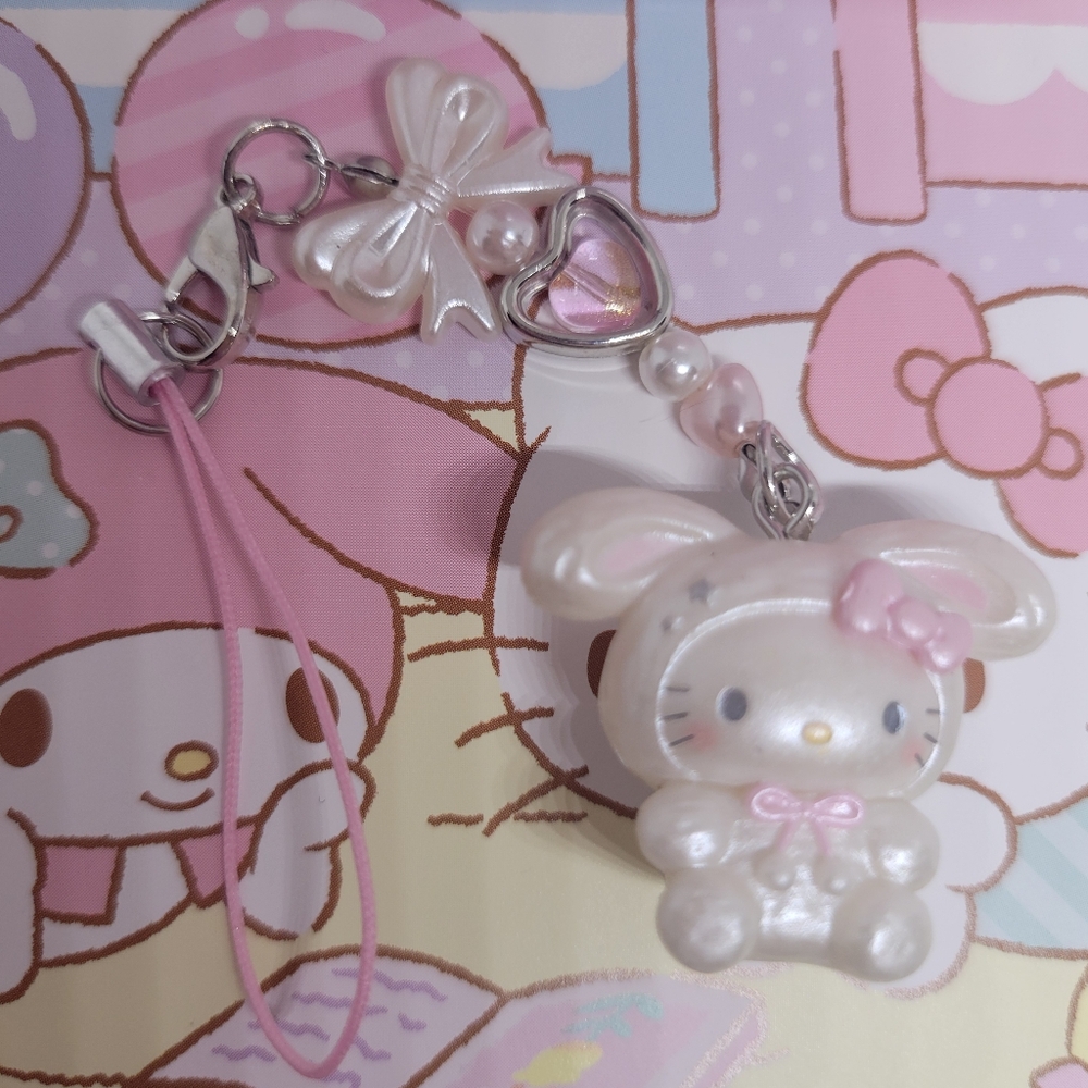 ❣️SOLD❣️NEW Sanrio Secret Strap Winter Bunny Suit Colletible Charm